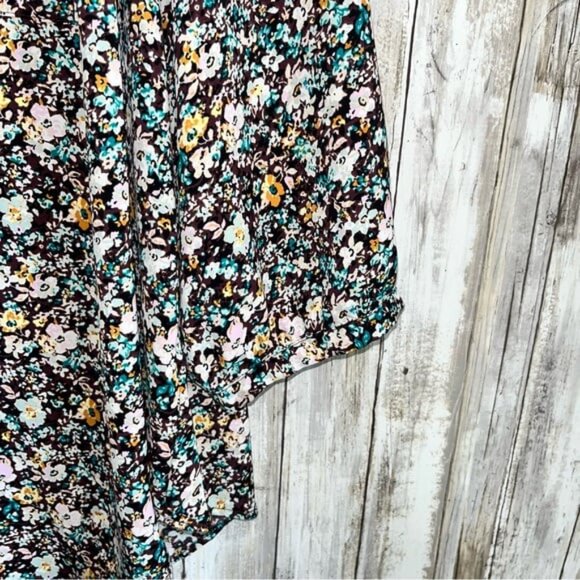 Torrid Harper Floral Studio Crepe De Chine 3/4 Sleeve Blouse Size 1X - Picture 8 of 8
